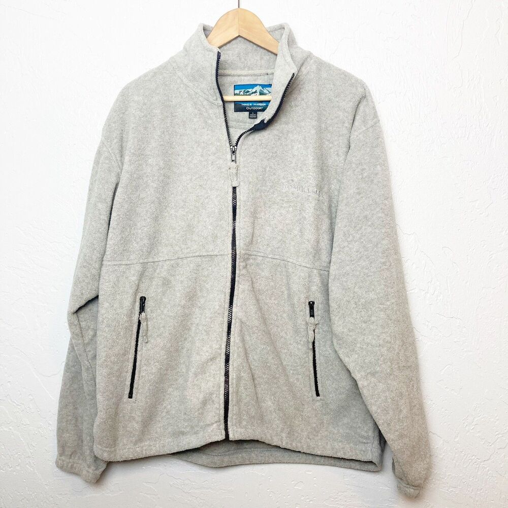 inner harbor outdoor mens fleece jacket full zip size large